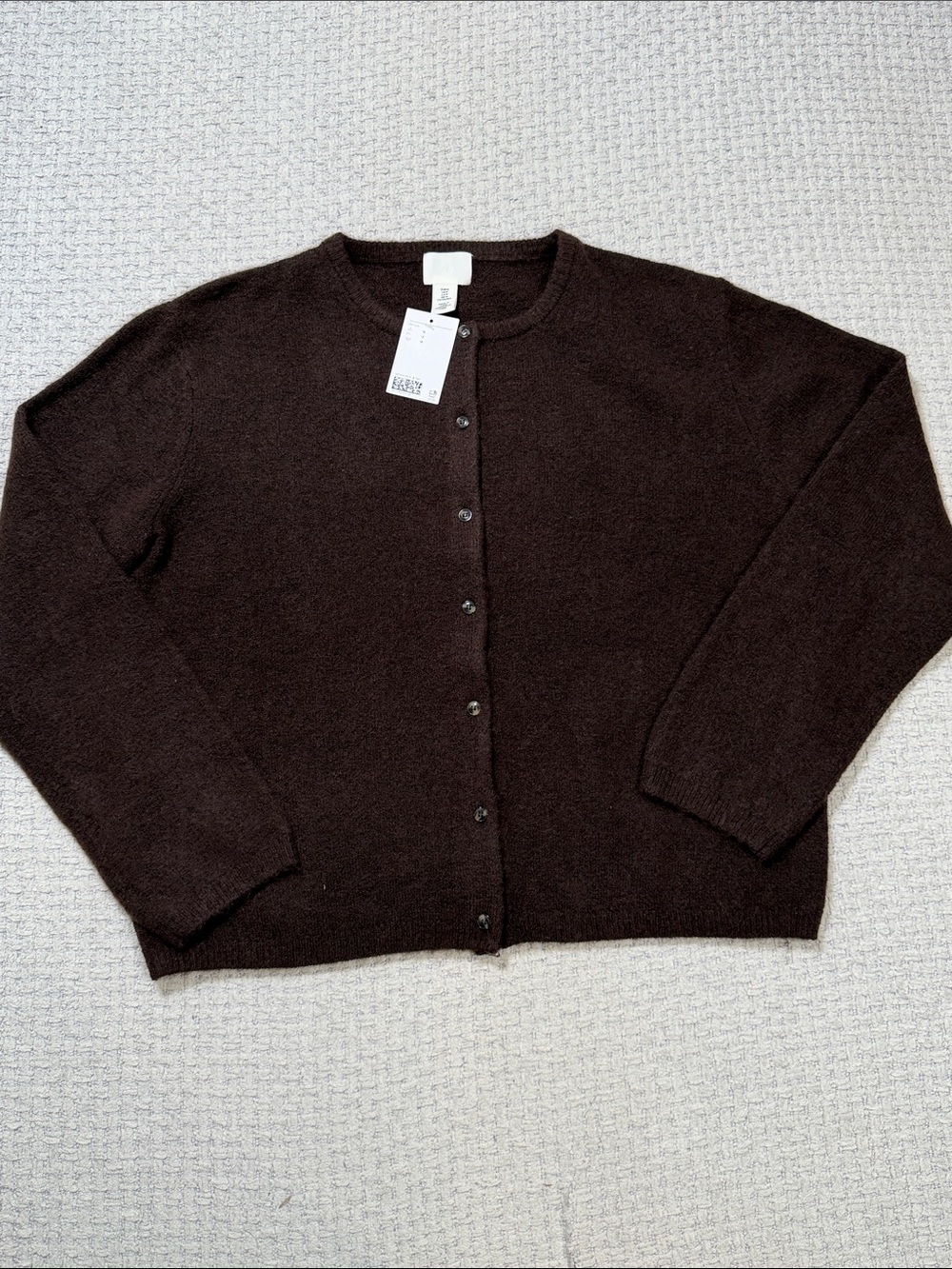Soft & Cozy NEW H&M Button Up Cardigan Brown Size Medium - Picture 6 of 13